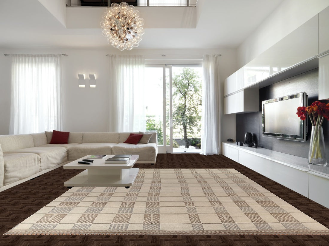 Hand-Knotted Wool Moroccan Modern Large Rug 12x16