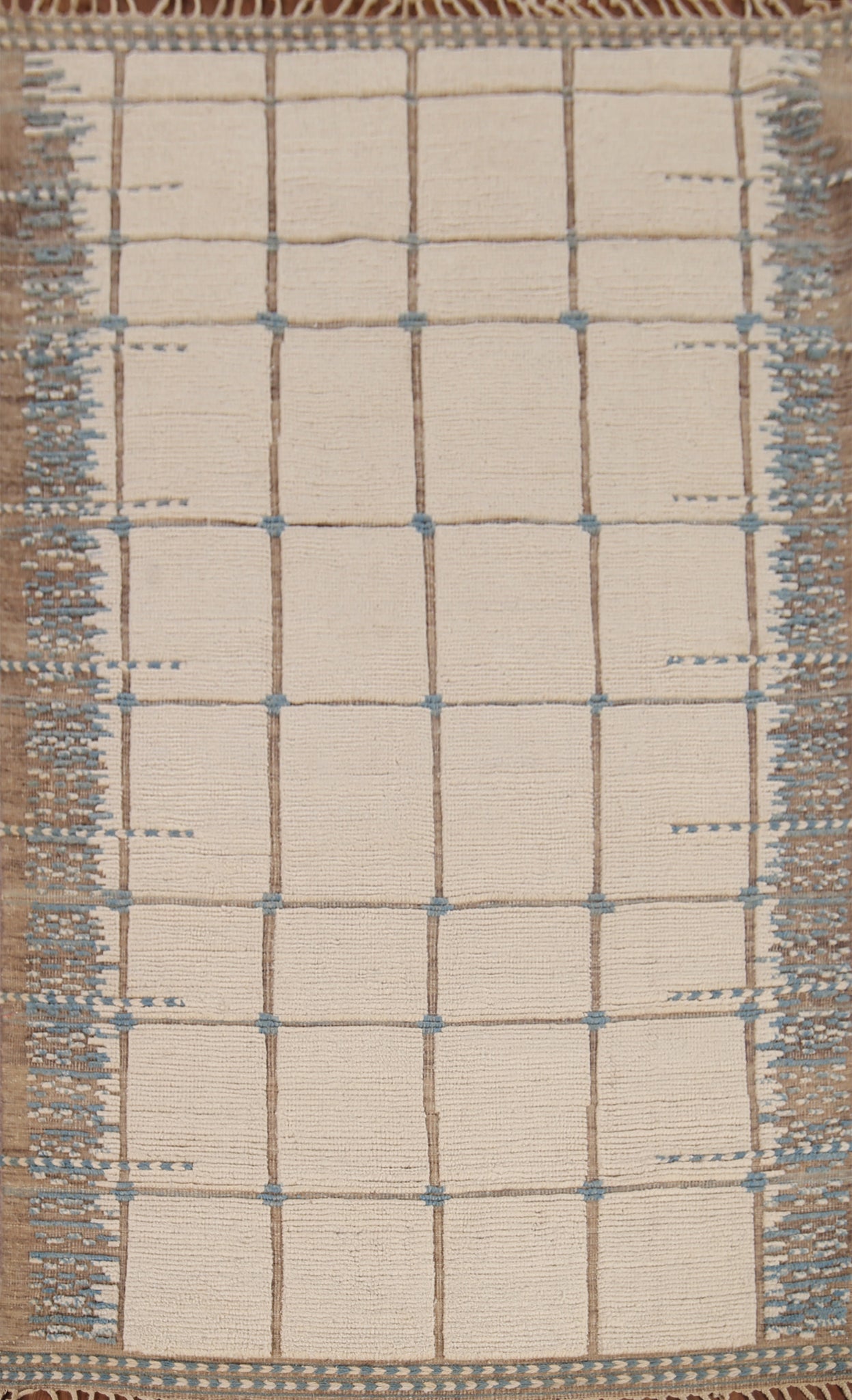 All-Over Handmade Moroccan Modern Area Rug 6x10