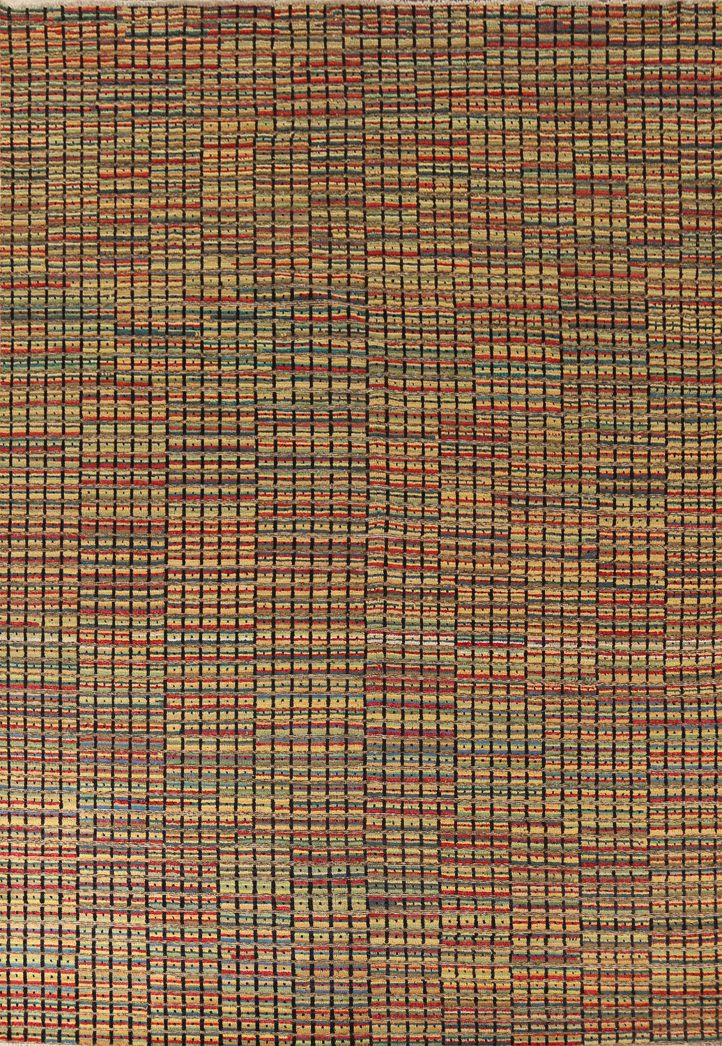 Striped Multicolor Moroccan Oriental Area Rug 9x13