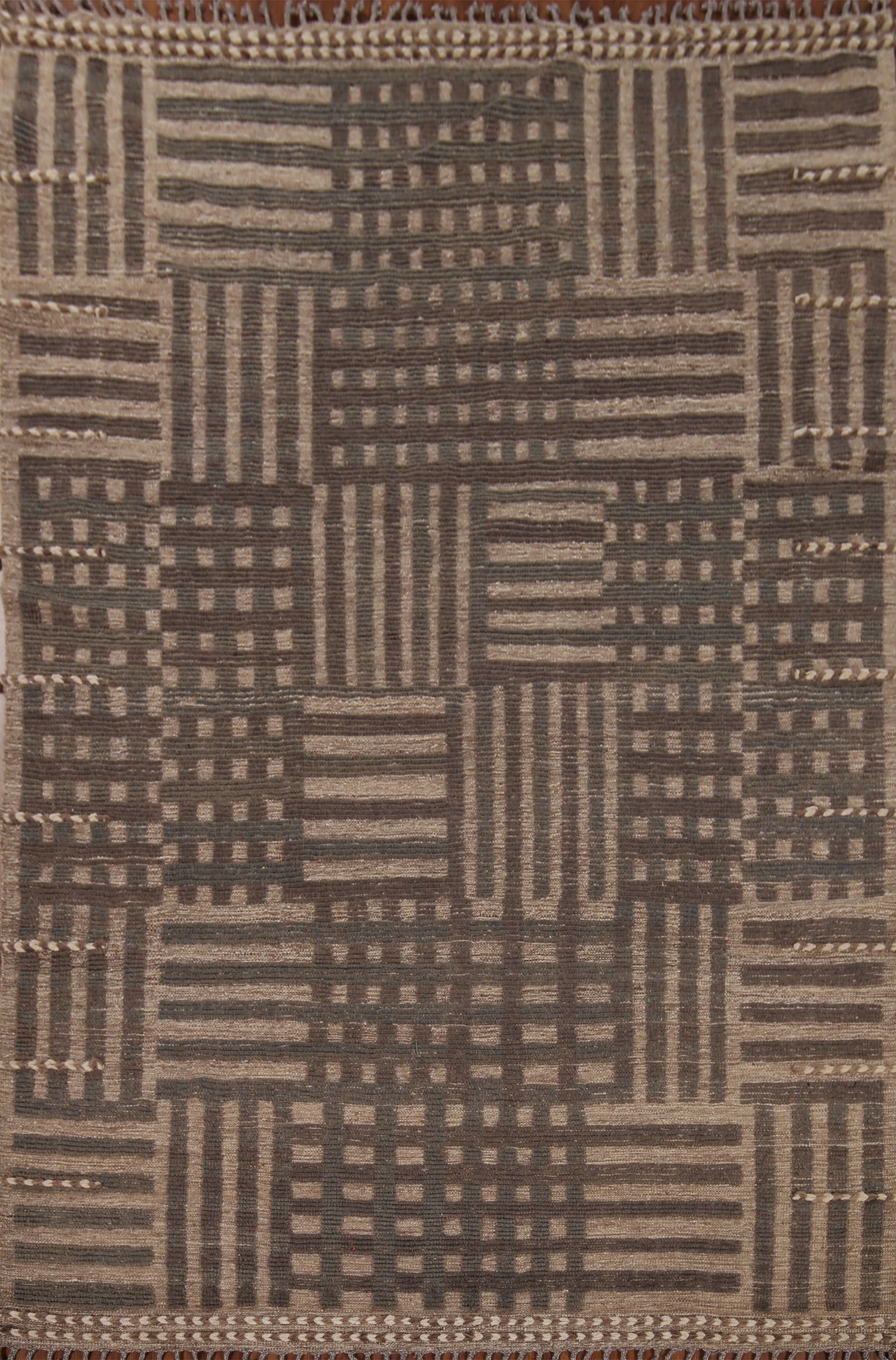 Handmade Brown Moroccan Modern Area Rug 8x11