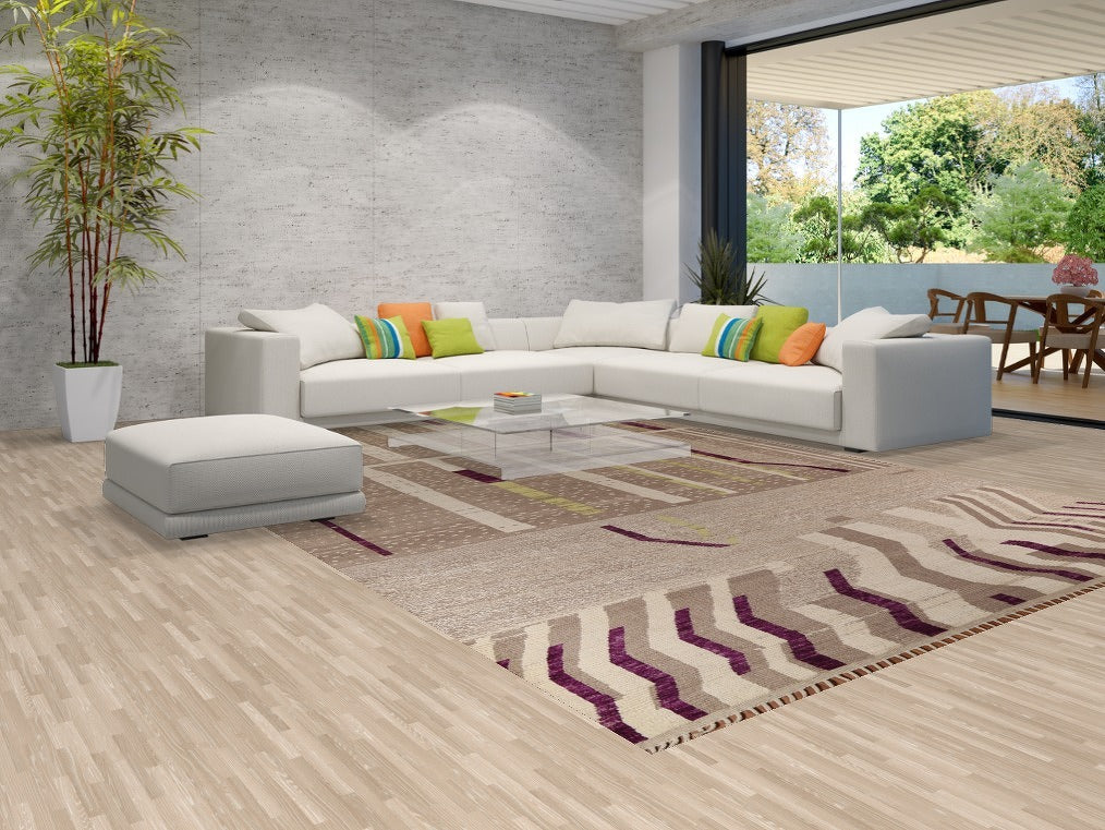 Earth Tone Wool Moroccan Handmade Large Rug 10x14