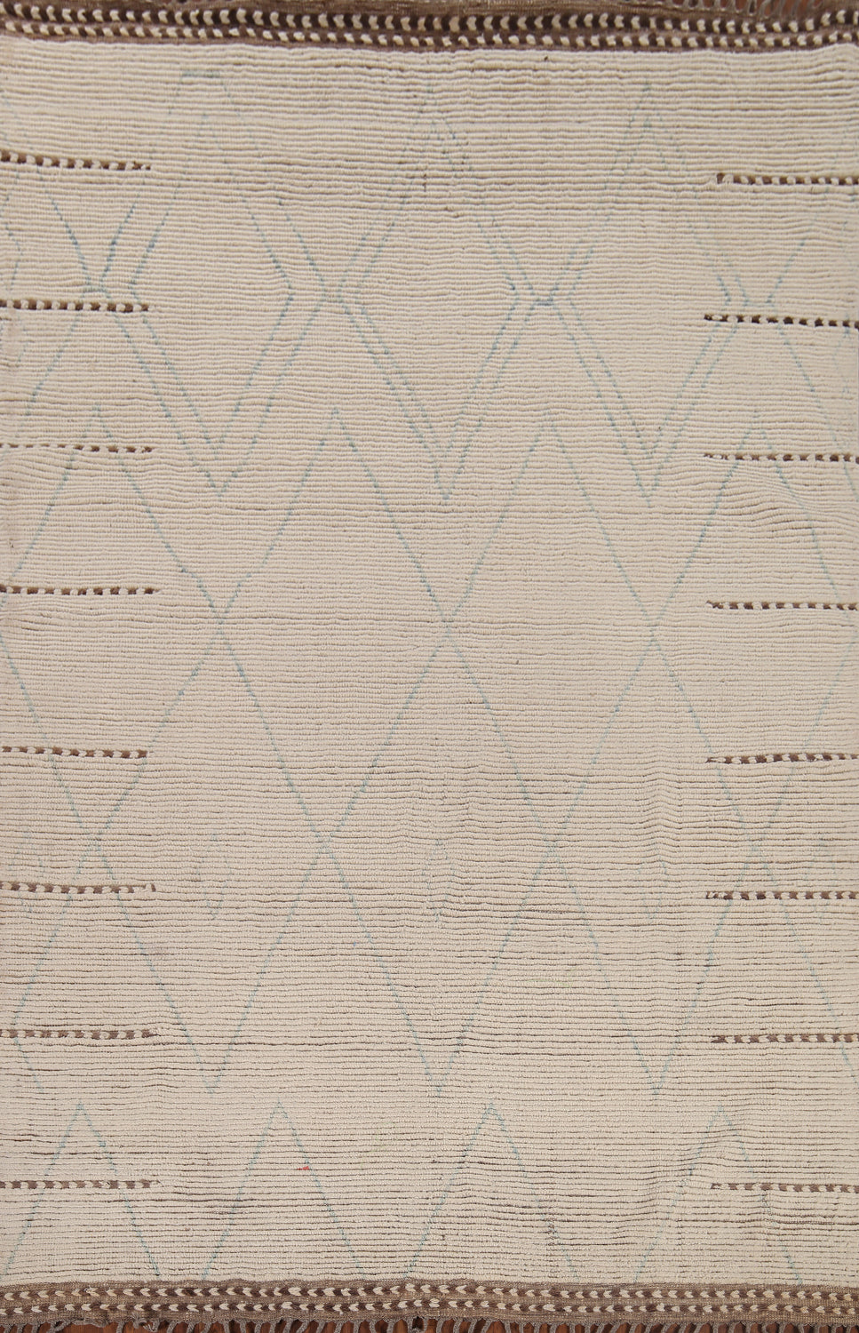 Earth Tone Wool Moroccan Oriental Area Rug 8x11