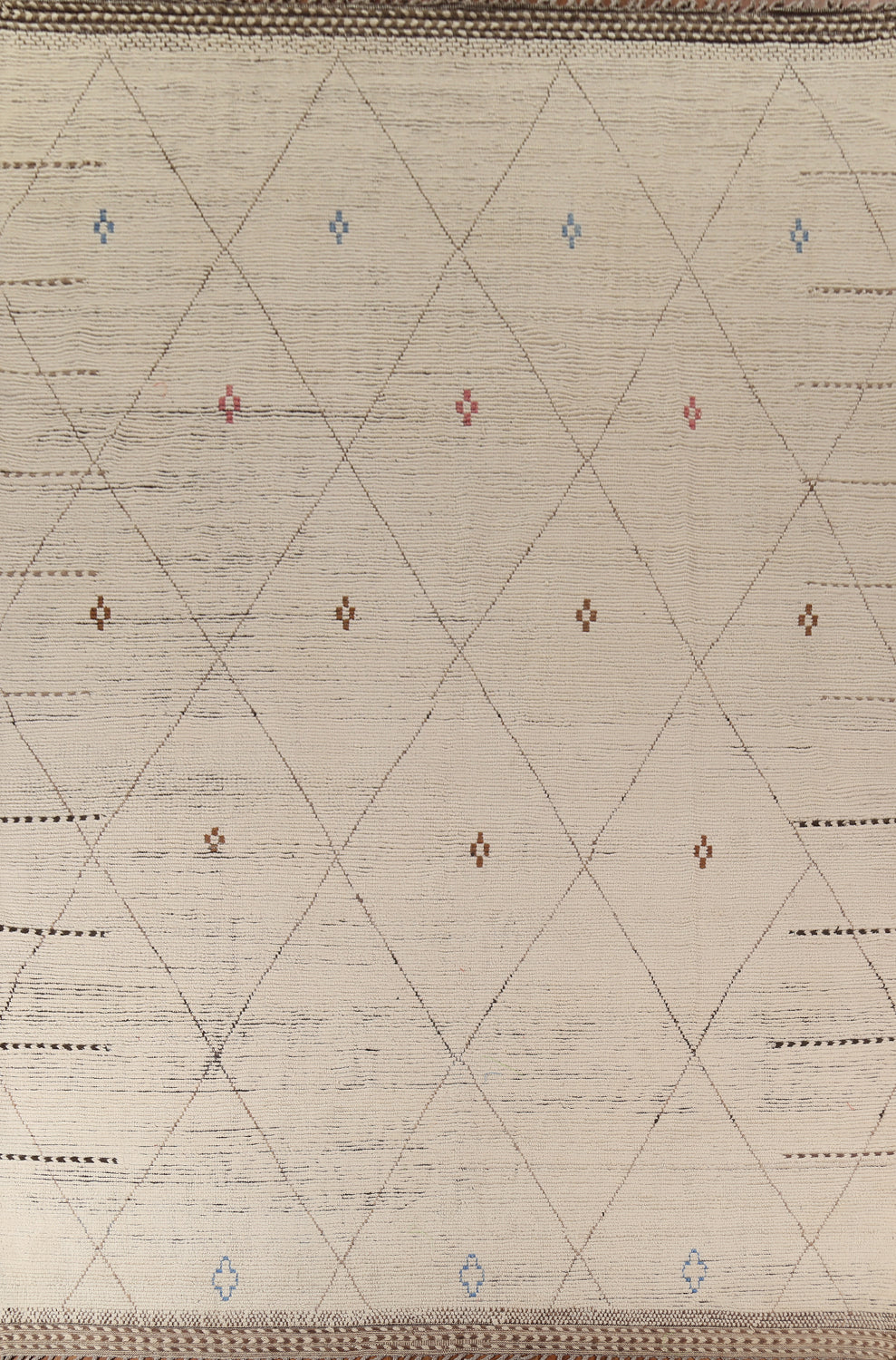 Earth Tone Wool Moroccan Oriental Large Rug 10x15