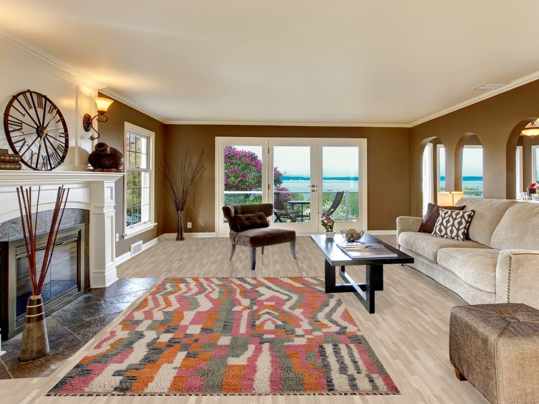 All-Over Moroccan Abstract Area Rug 6x10