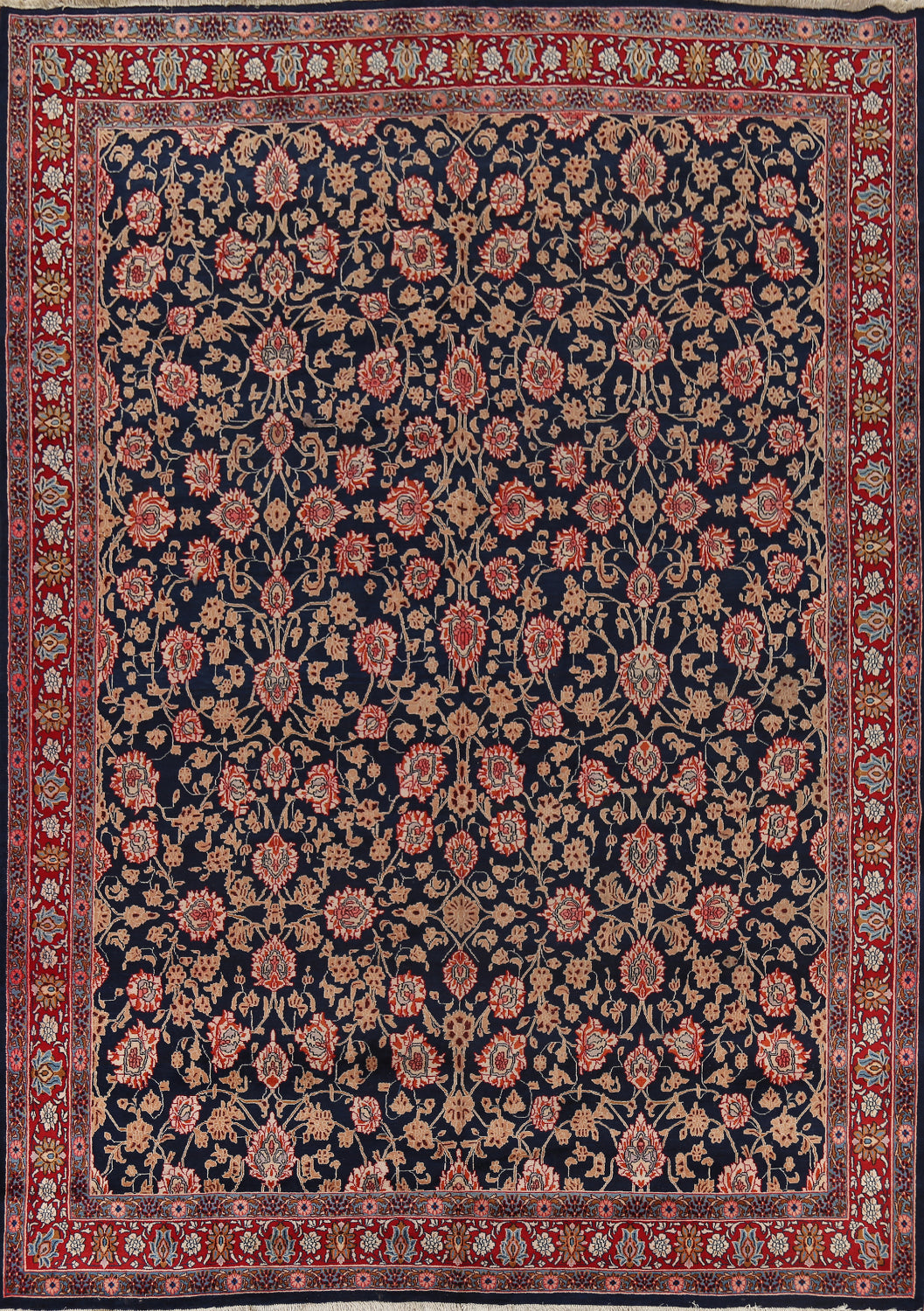 Vegetable Dye Blue Mood Persian Area Rug 10x13