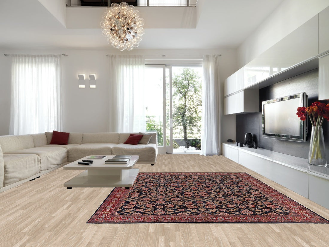 Vegetable Dye Blue Mood Persian Area Rug 10x13