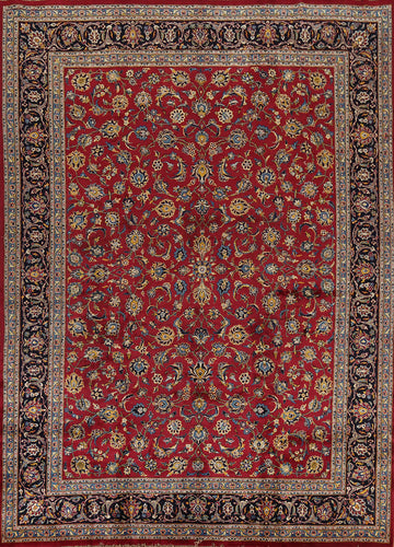Vegetable Dye Red Kashan Persian Area Rug 10x12