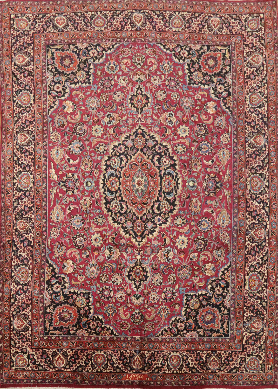Traditional Mashad Persian Area Rug 10x13