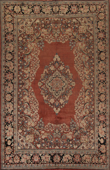 Antique Orange Mahal Persian Area Rug 9x13