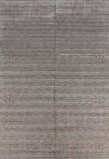 Striped Wool Gabbeh Indian Area Rug 9x12