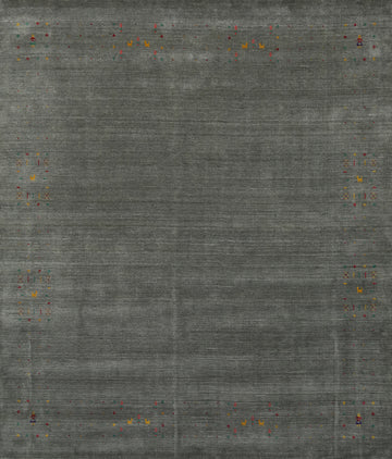 Handmade Gray Gabbeh Square Area Rug 9x9