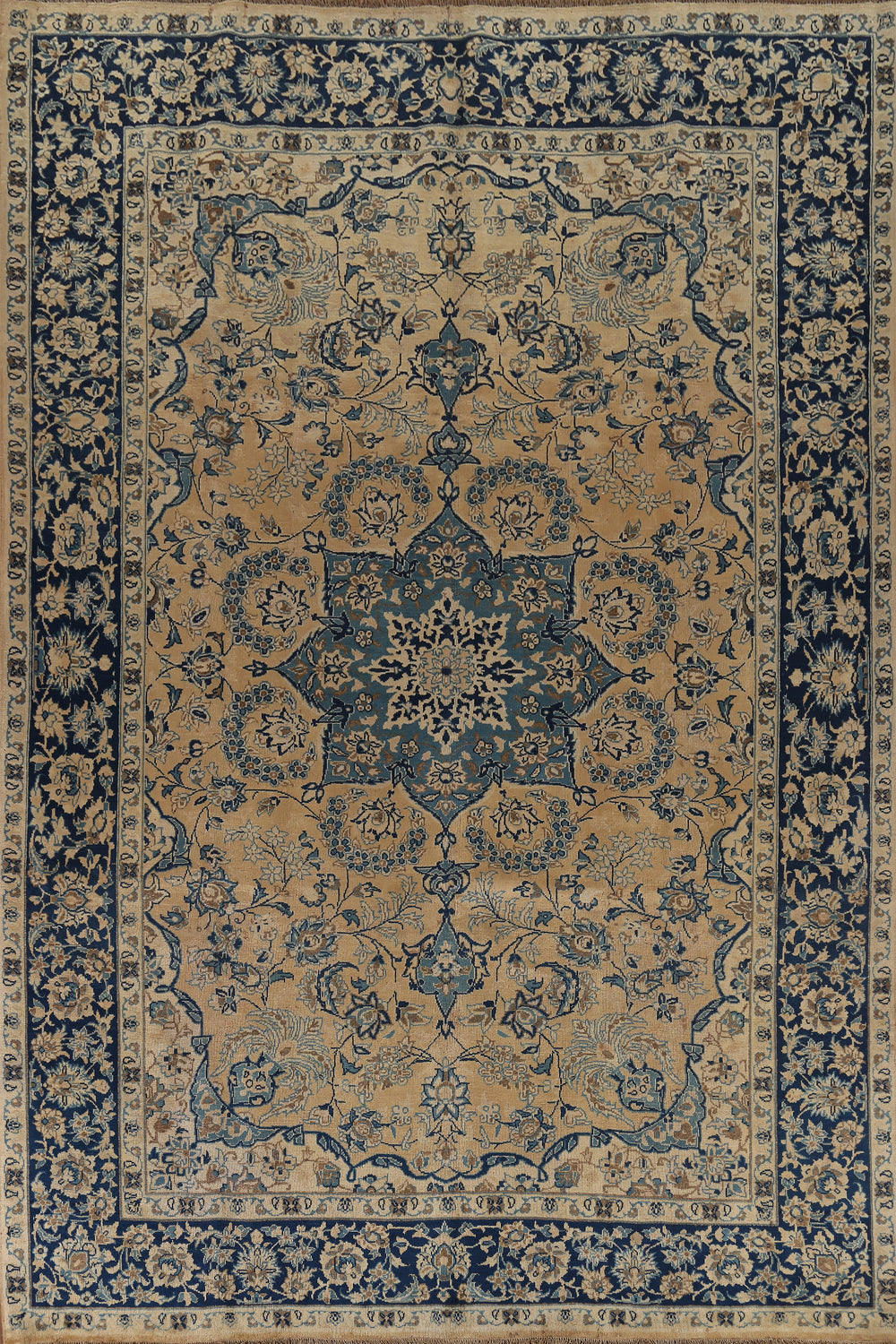Handmade Floral Najafabad Persian Living Room Rug 7x10