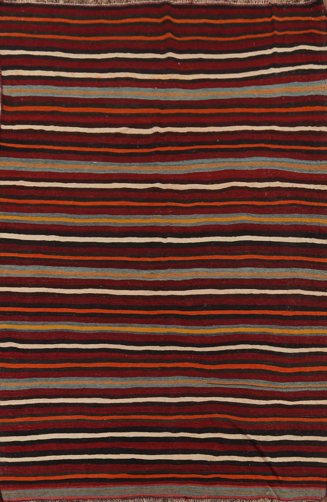 Flat Weave Striped Kilim Qashqai Persian Area Rug 6x9