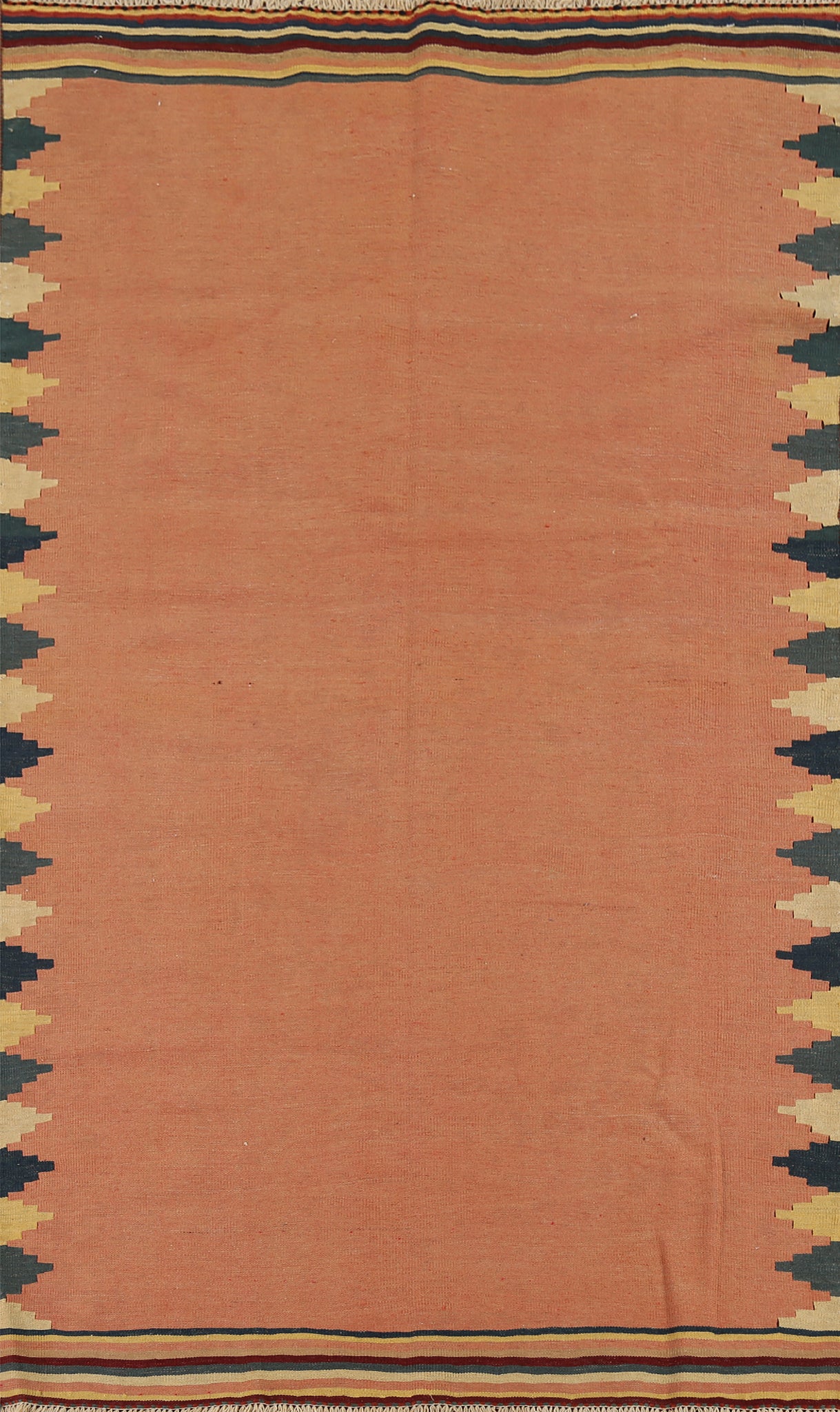 Flat Weave Pile Kilim Qashqai Nomadic Persian Rug 5x8
