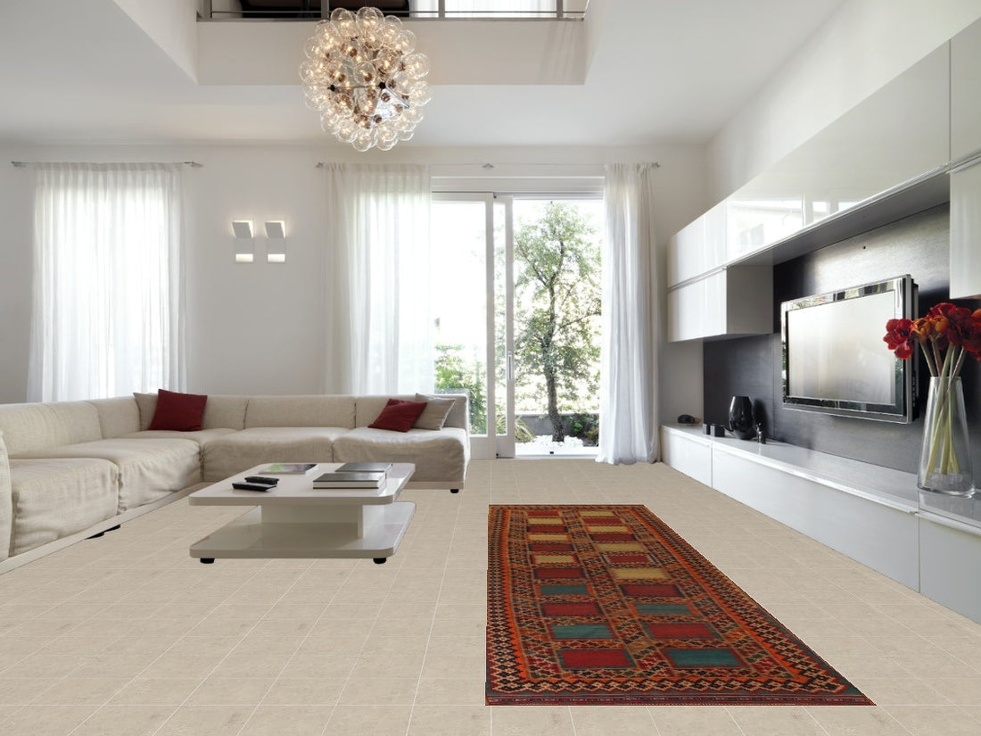 Vegetable Dye Kilim Qashqai Persian Runner Rug 5x16