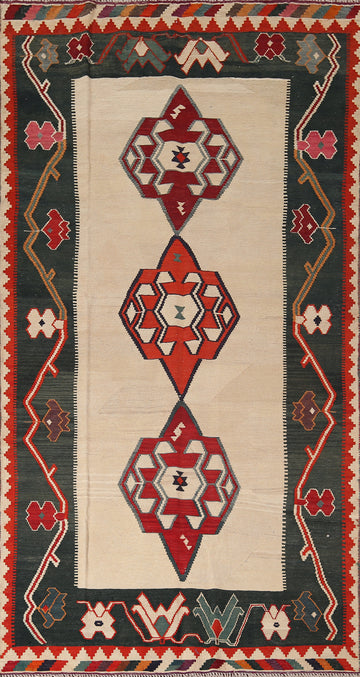 Flat Weave Nomadic Kilim Persian Rug 4x8