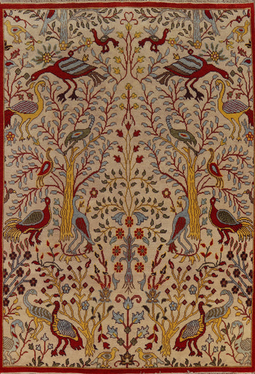 All-Over Animals Design Ziegler Oriental Area Rug 8x10