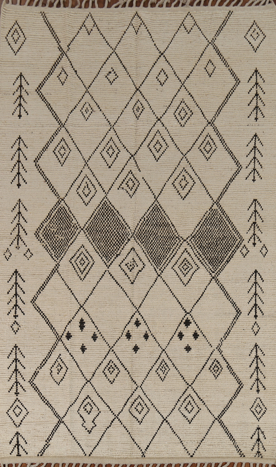 Trellis Wool Moroccan Oriental Area Rug 6x10