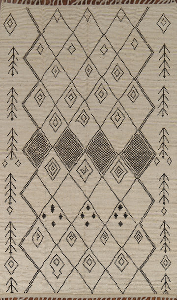 Trellis Wool Moroccan Oriental Area Rug 6x10