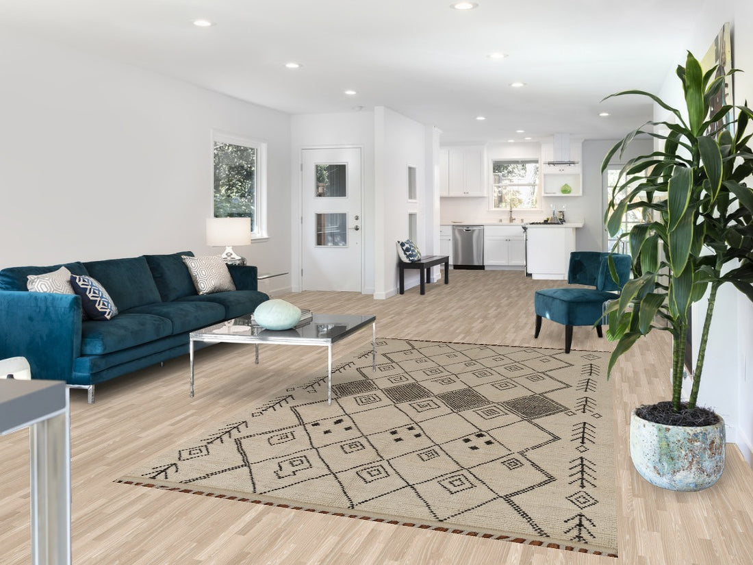 Trellis Wool Moroccan Oriental Area Rug 6x10