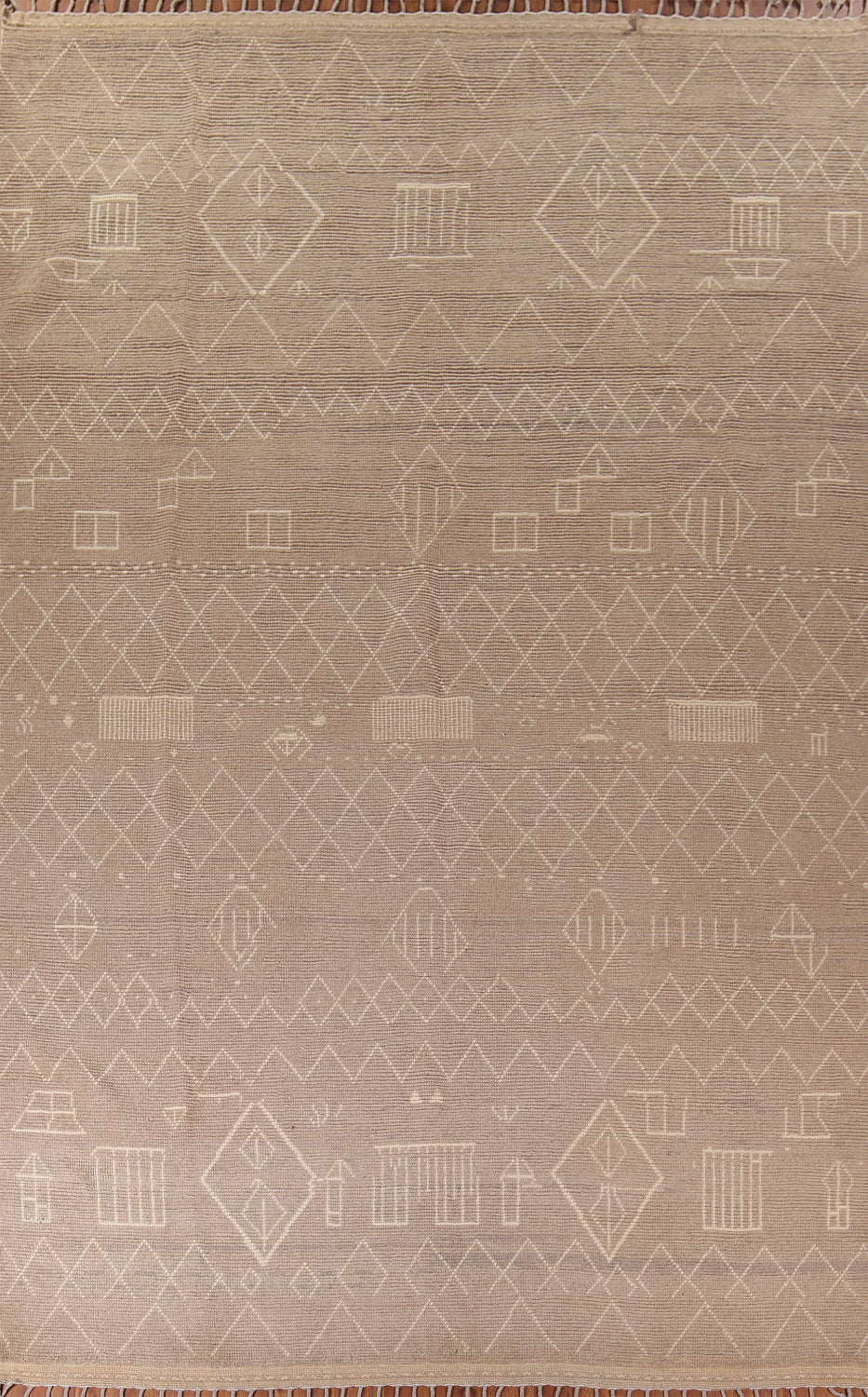 Earth Tone Wool Moroccan Large Oriental Rug 10x15