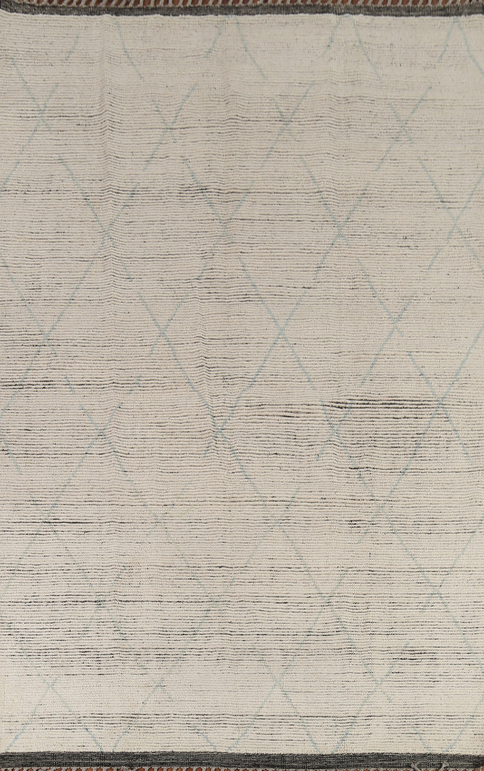 All-Over Trellis Wool Moroccan Modern Area Rug 7x11