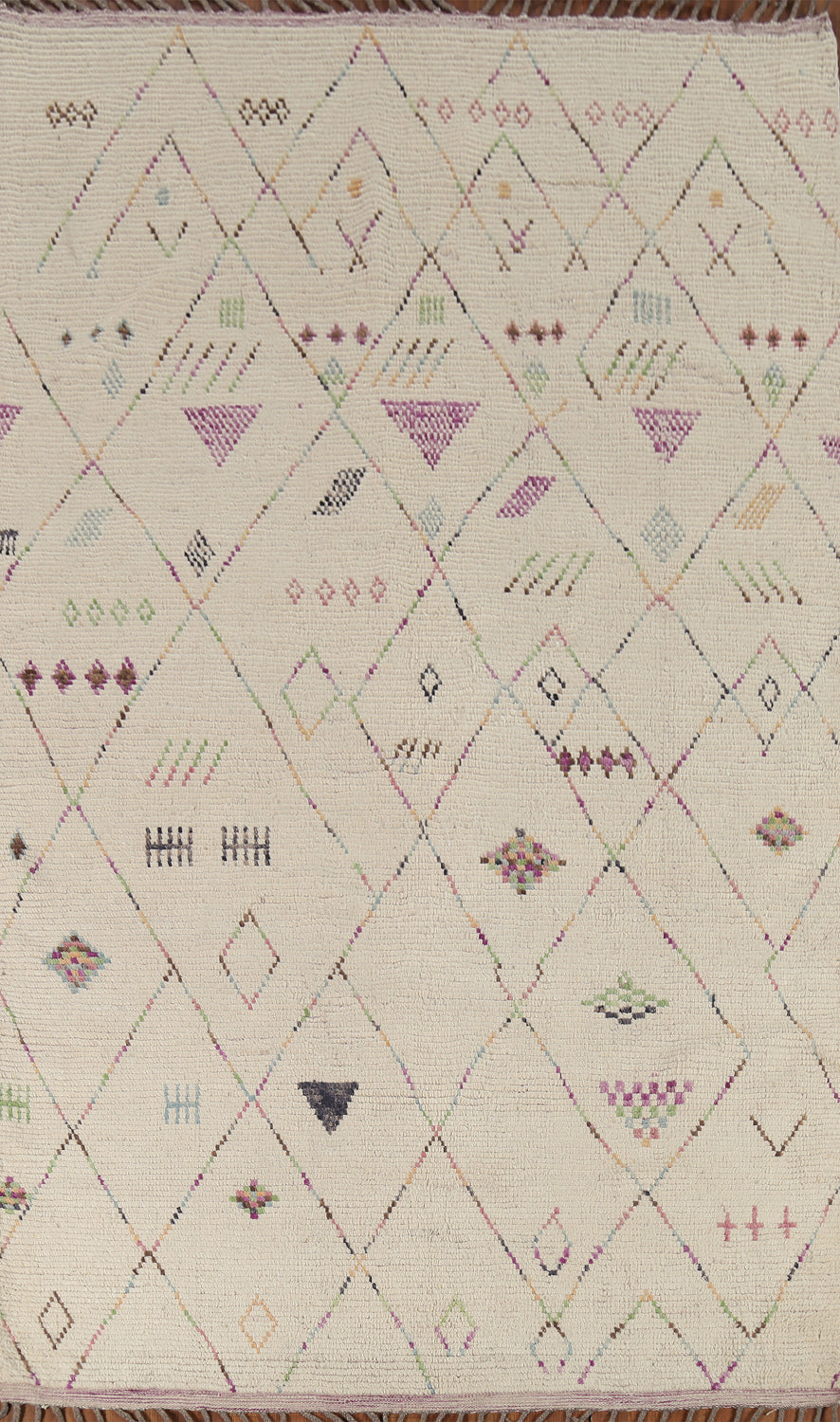 Handmade Wool Geometric Moroccan Area Rug 6x10