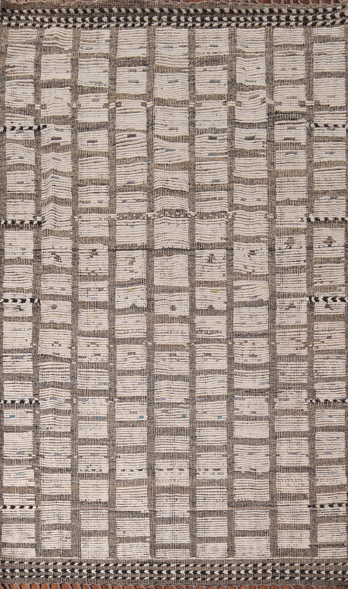 All-Over Striped Moroccan Living Room Area Rug 6x10