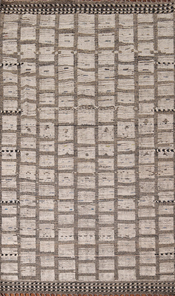 All-Over Striped Moroccan Living Room Area Rug 6x10