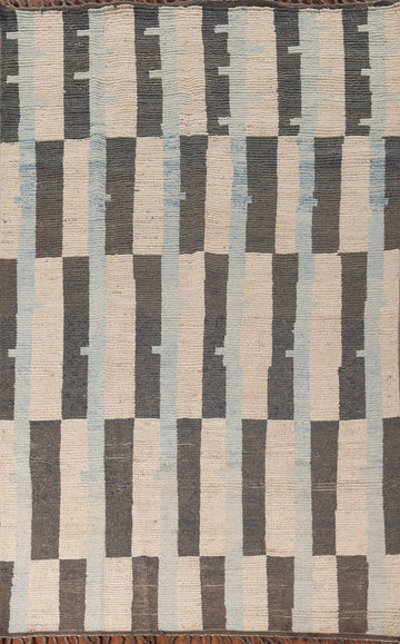 Handmade Wool Moroccan Modern Area Rug 6x10