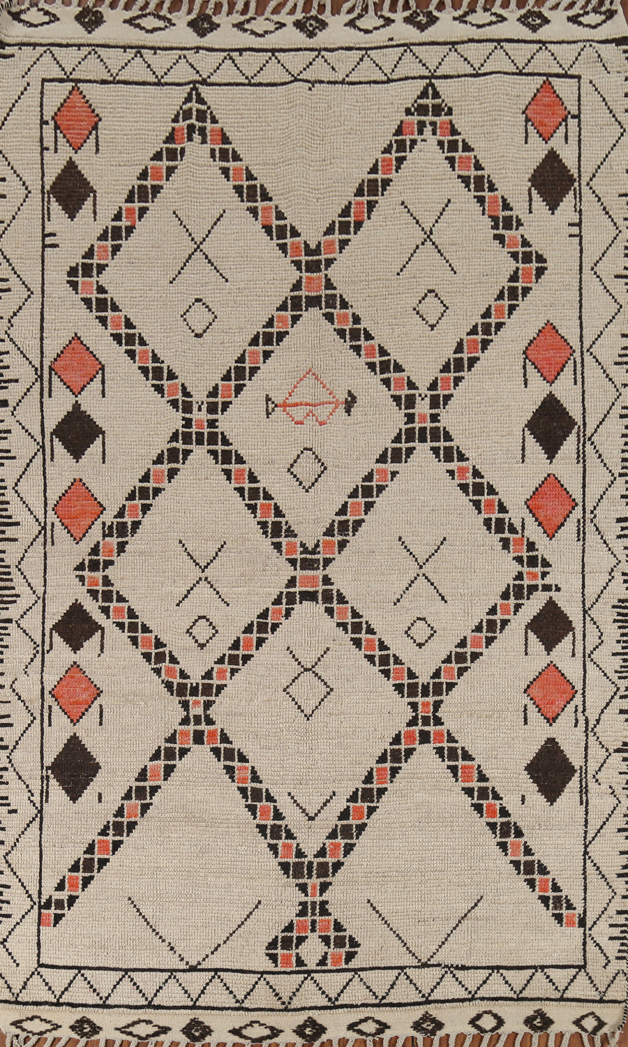 Geometric Wool Moroccan Oriental Area Rug 6x10
