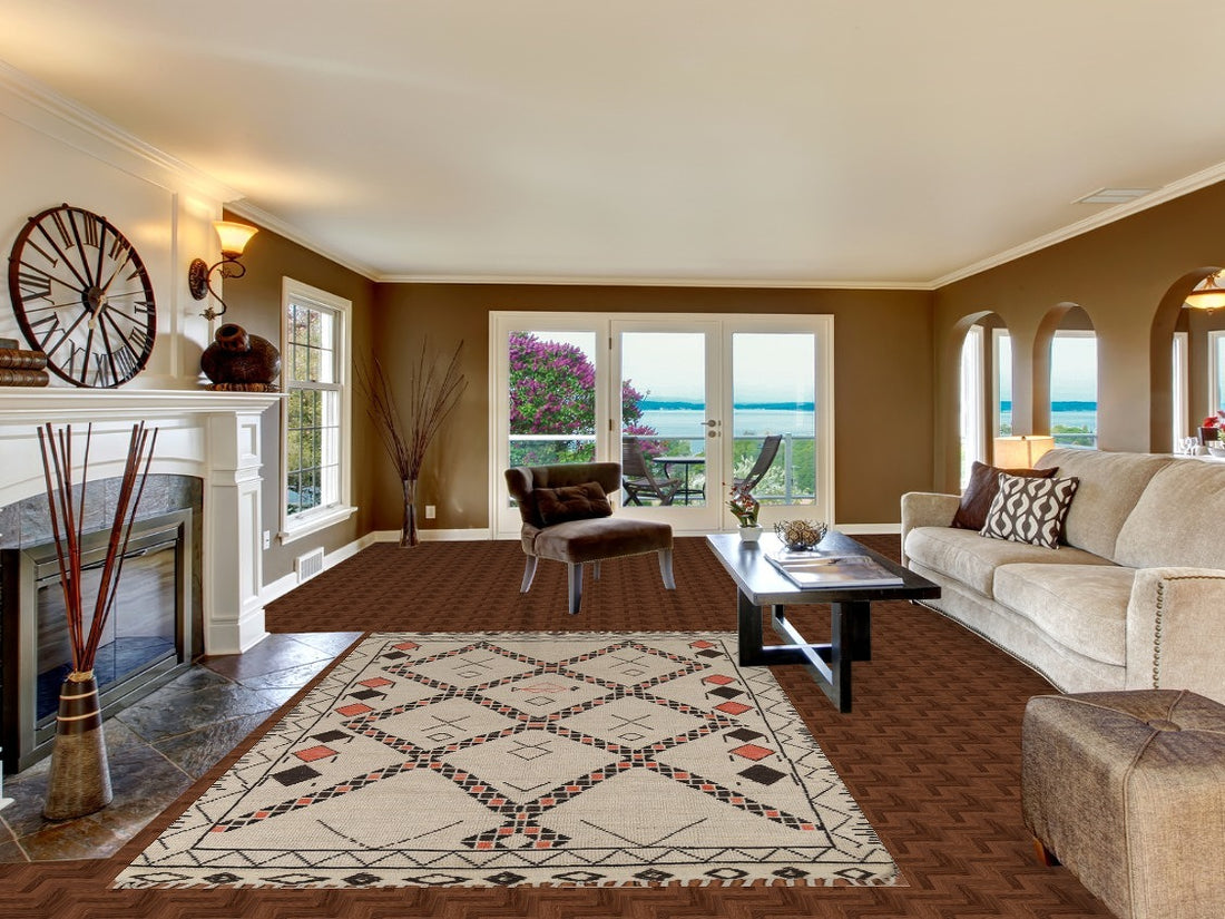 Geometric Wool Moroccan Oriental Area Rug 6x10