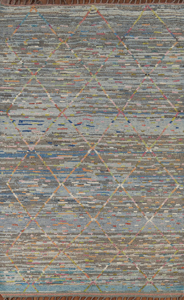 Handmade Trellis Abstract Moroccan Area Rug 5x8