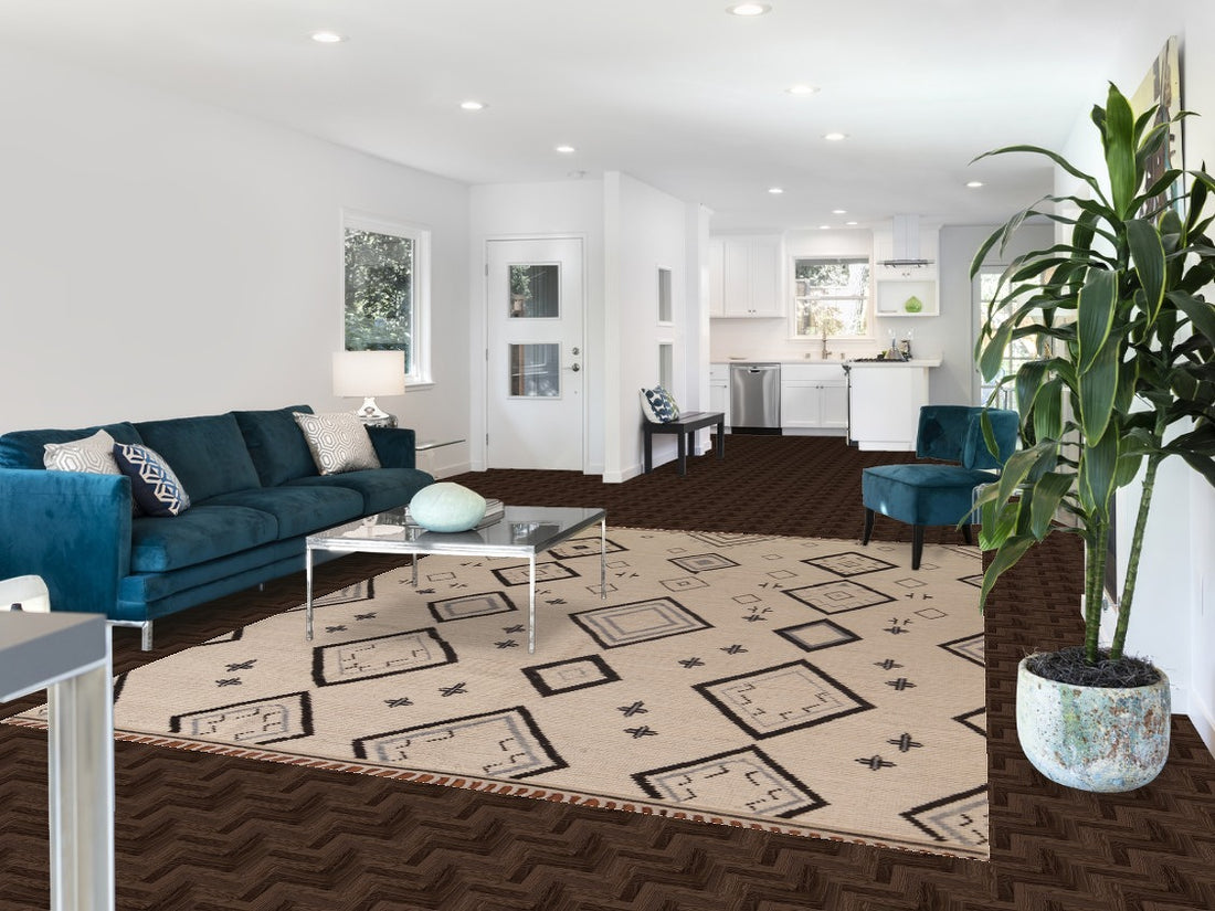 All-Over Geometric Moroccan Modern Area Rug 8x11