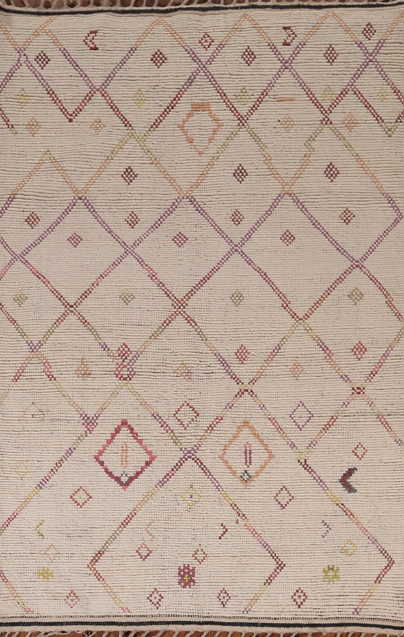 Handmade Trellis Moroccan Oriental Area Rug 5x9