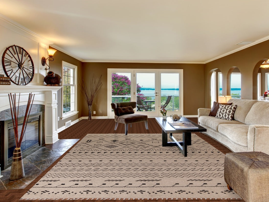 Handmade Ivory Moroccan Oriental Area Rug 9x12