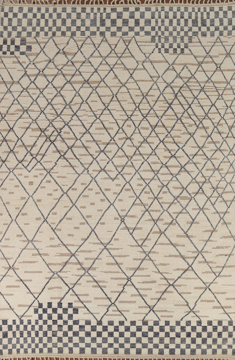 Handmade Trellis Moroccan Oriental Area Rug 8x11