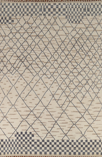Handmade Trellis Moroccan Oriental Area Rug 8x11