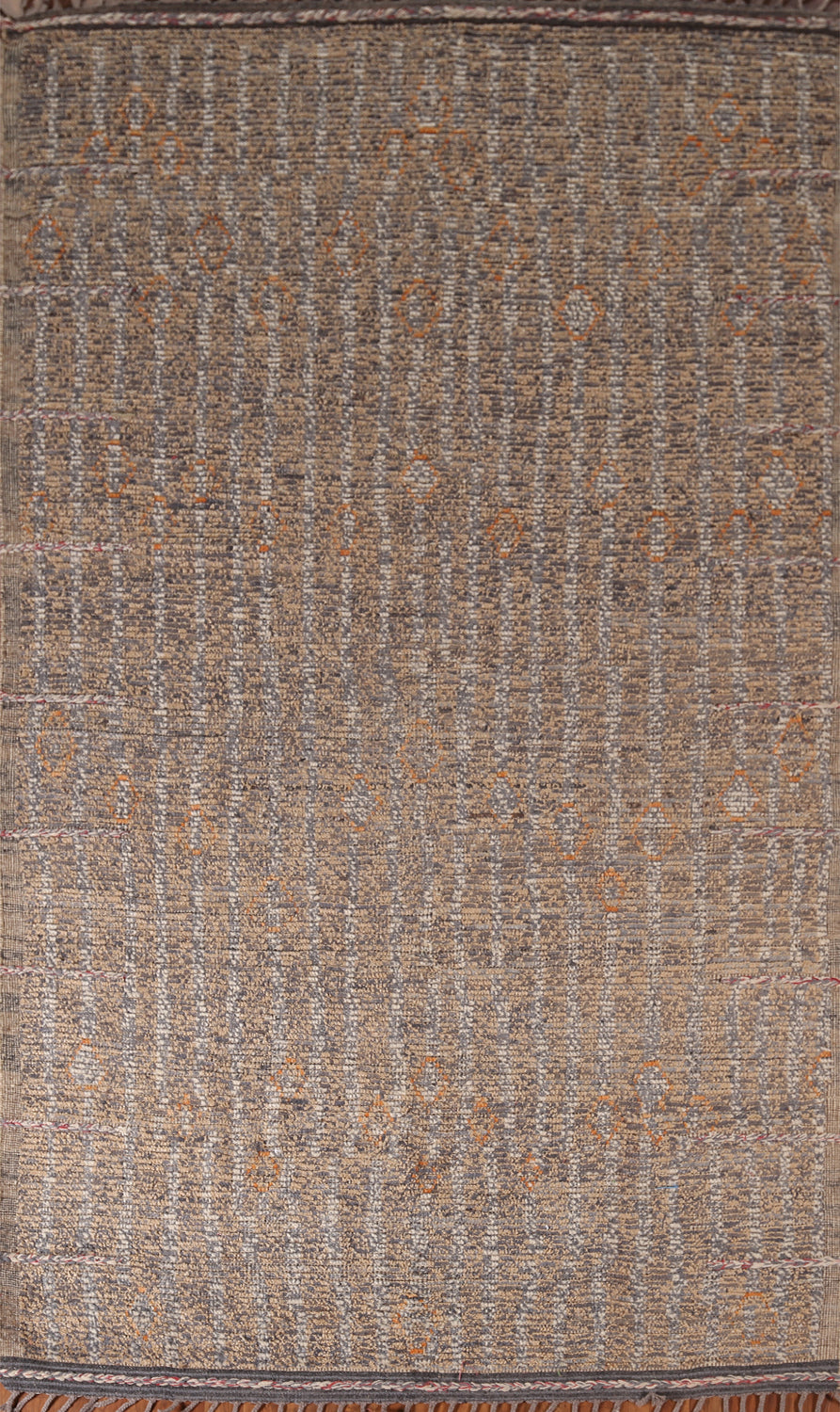 Brown Striped Moroccan Oriental Area Rug 6x11