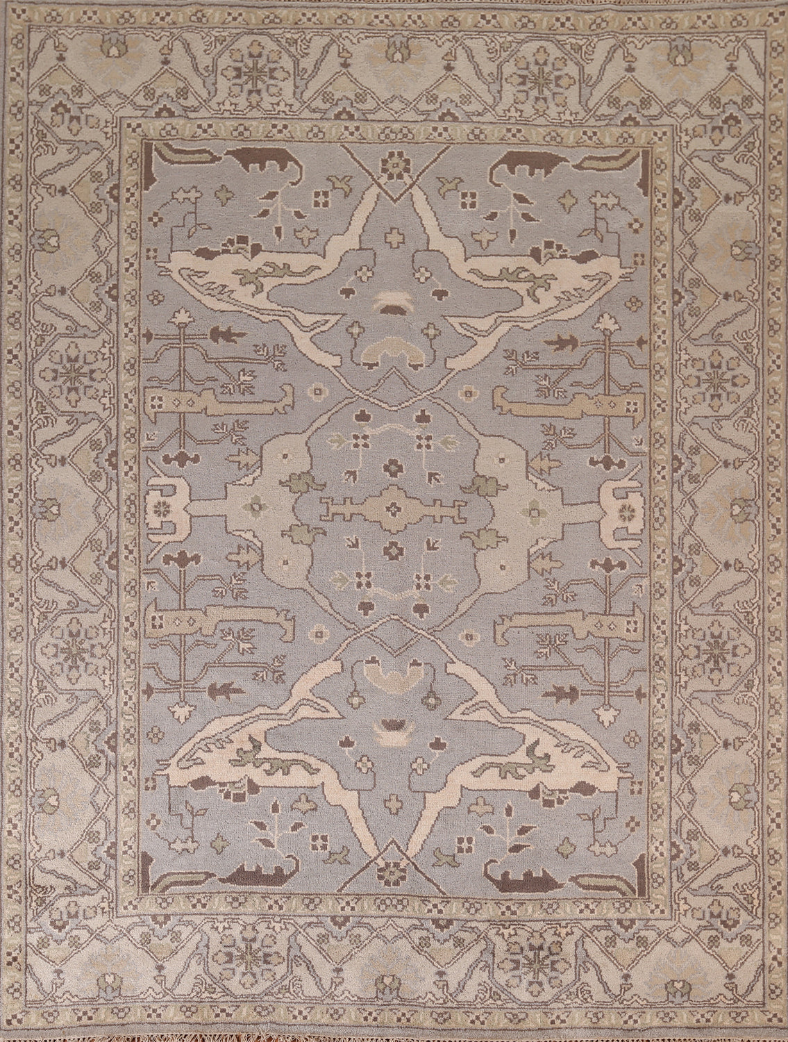 Handmade Gray Oushak Oriental Area Rug 8x10