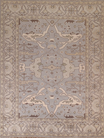 Handmade Gray Oushak Oriental Area Rug 8x10