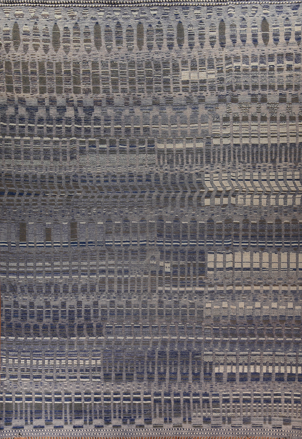 Handmade Blue Moroccan Palace Size Rug 15x18