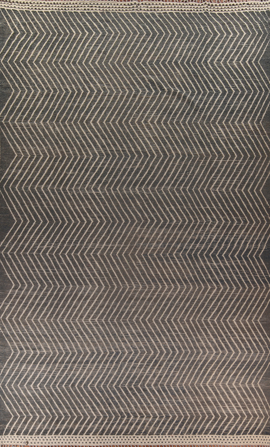All-Over Chevron Style Moroccan Oriental Rug 12x19