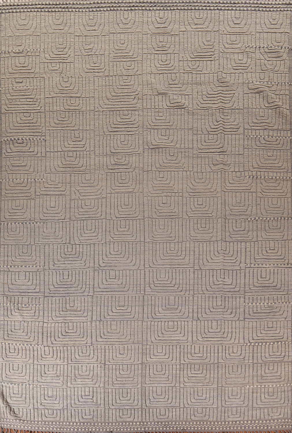 Handmade Ivory Modern Moroccan Large Rug 12x16
