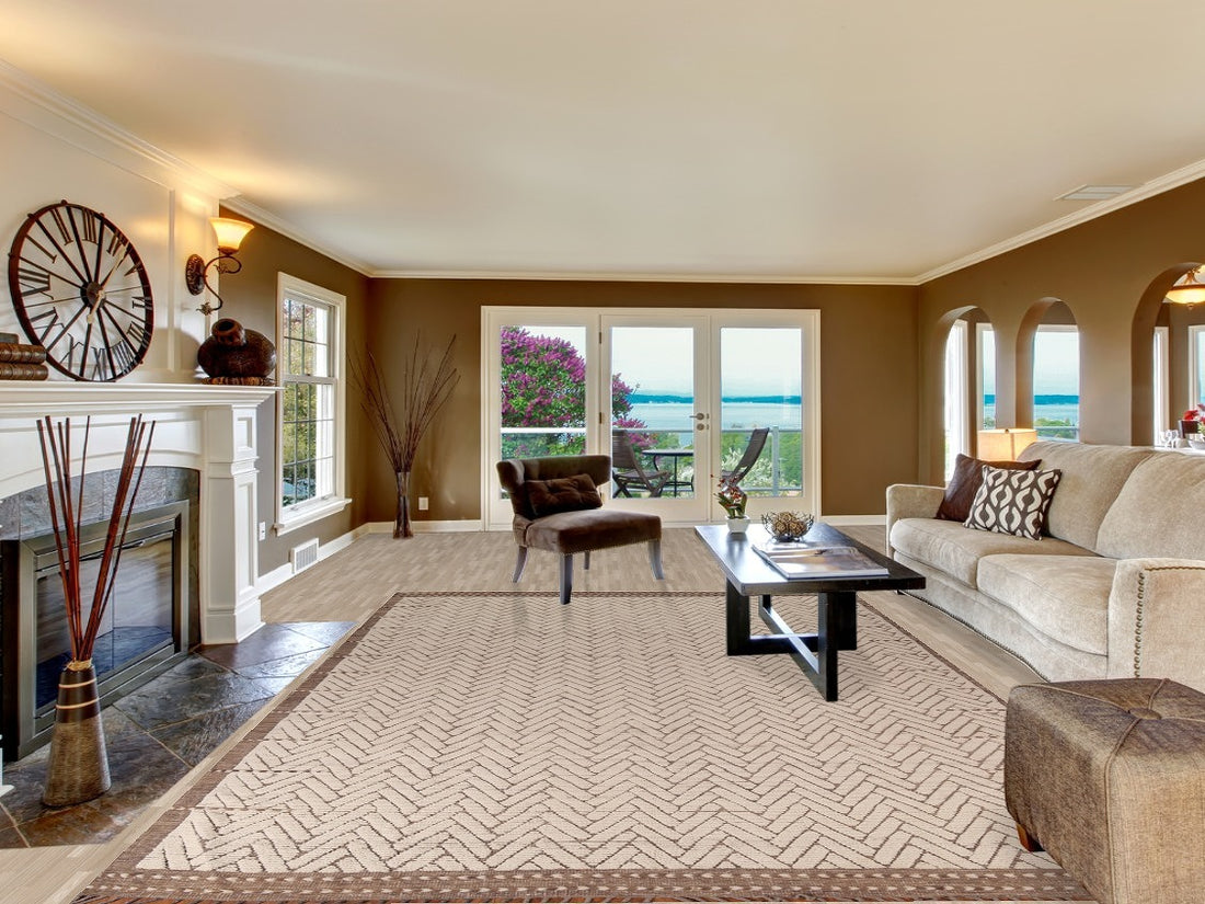 All-Over Chevron Moroccan Oriental Area Rug 9x13