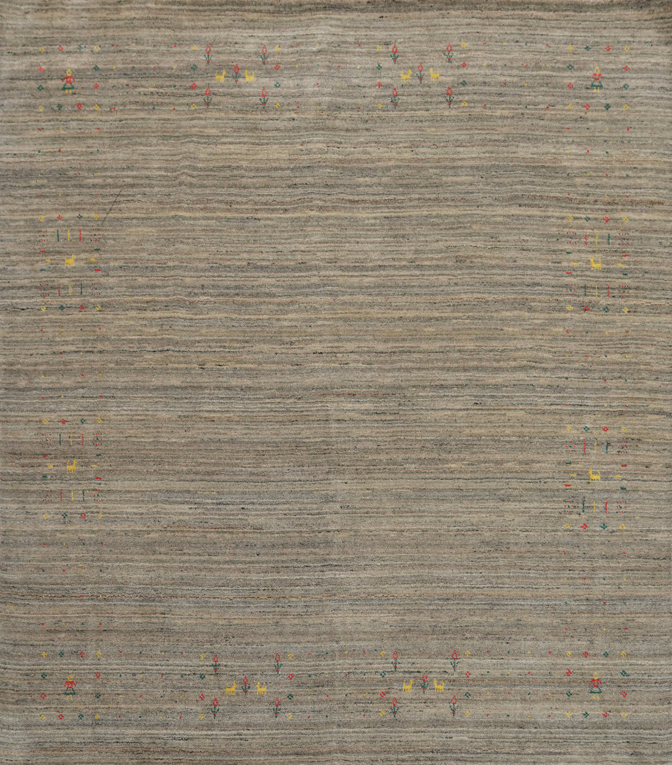 Handmade Gabbeh Indian Square Rug 8x8