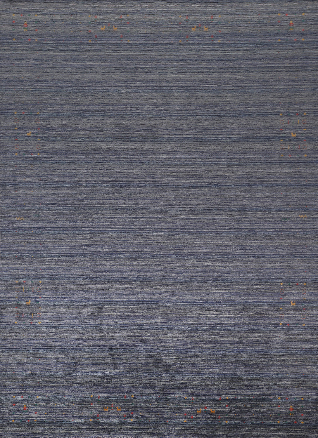 Striped Blue Gabbeh Oriental Area Rug 9x12