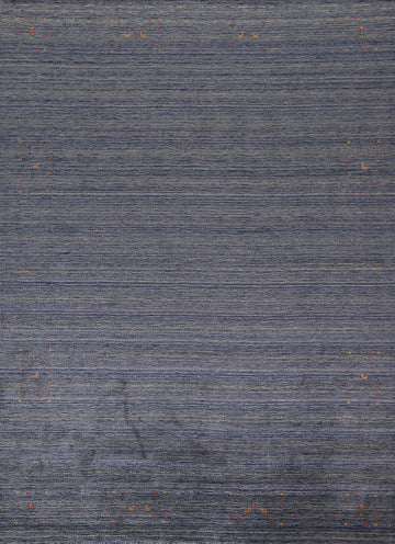 Striped Blue Gabbeh Oriental Area Rug 9x12