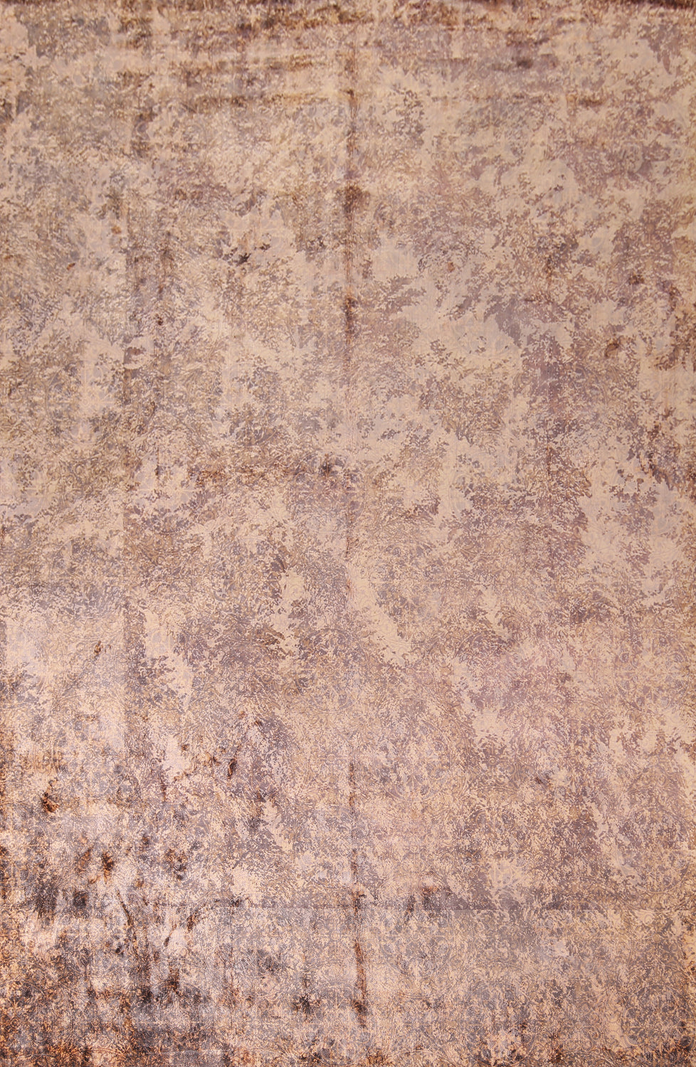 Hand-Knotted Wool Abstract Indian Area Rug 8x11