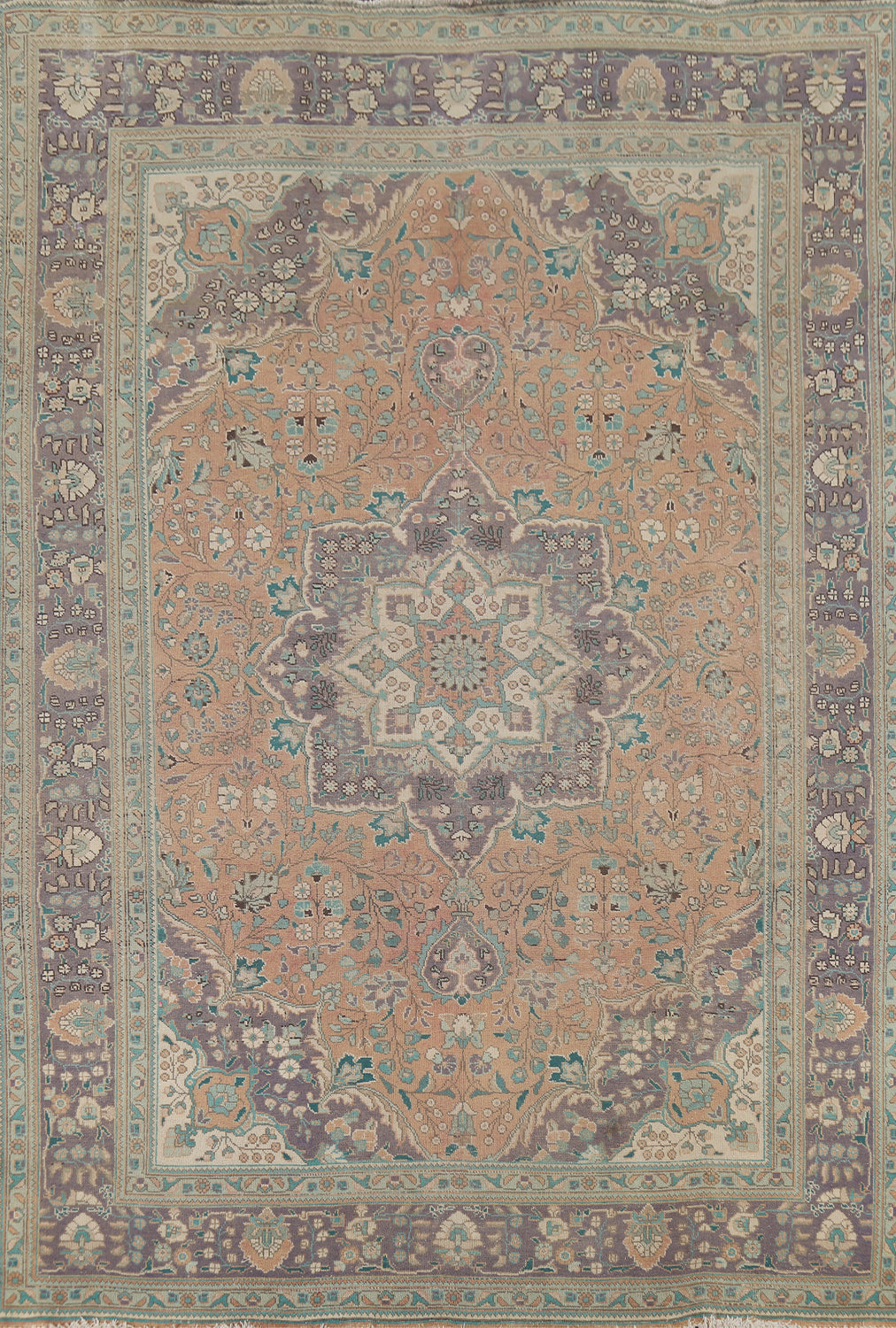 Distressed Wool Tabriz Persian Area Rug 8x11
